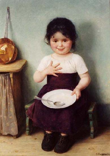 unknow artist Sitzendes kleines Madchen in einem bauerlichem Interieur oil painting image